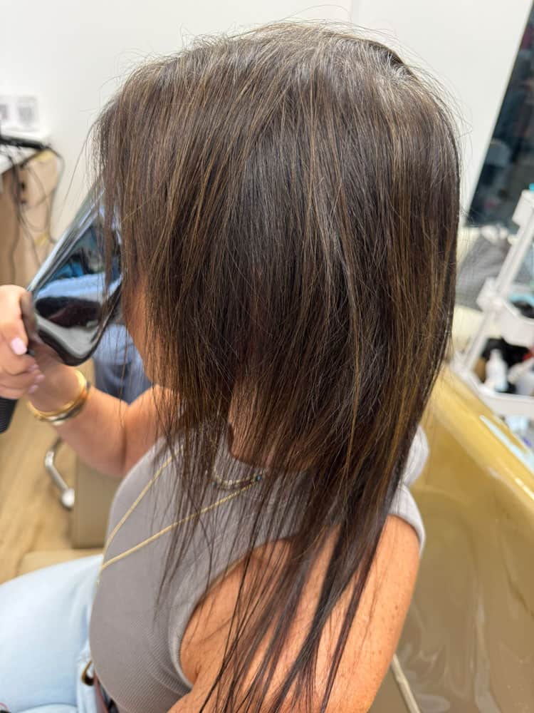 Before and after hair topper transformation at Delray Beach FL salon